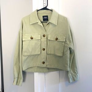 Zara cropped denim jacket